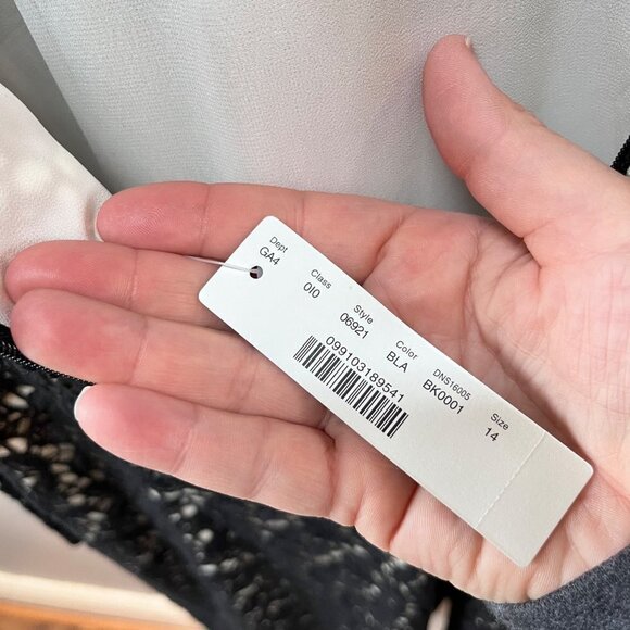 J. Crew Collection Lace Dress In Black Ivory‎ NWT Women’s Size: 14 - Picture 4 of 6